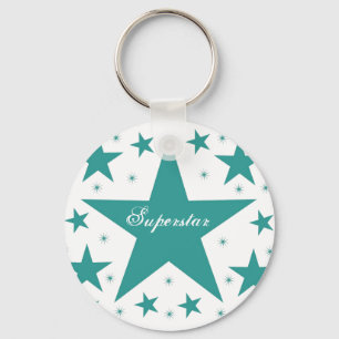 Superstar-Sleutelhanger, Blauwgroen Sleutelhanger