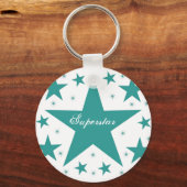 Superstar-Sleutelhanger, Blauwgroen Sleutelhanger (Voorkant)