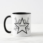 Superstar Swirls Mok, zwart Mok (Links)