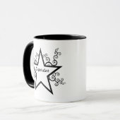 Superstar Swirls Mok, zwart Mok (Voorkant links)