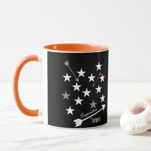 Superstar Targets Star Arrows Tea Coffee Mok Cup (Met donut)