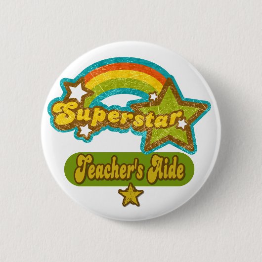 Superstar Teacher's Aide Ronde Button 5,7 Cm (Voorkant)