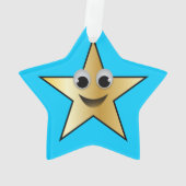Superstar-teken Gold gekleurd Ornament (achterkant)