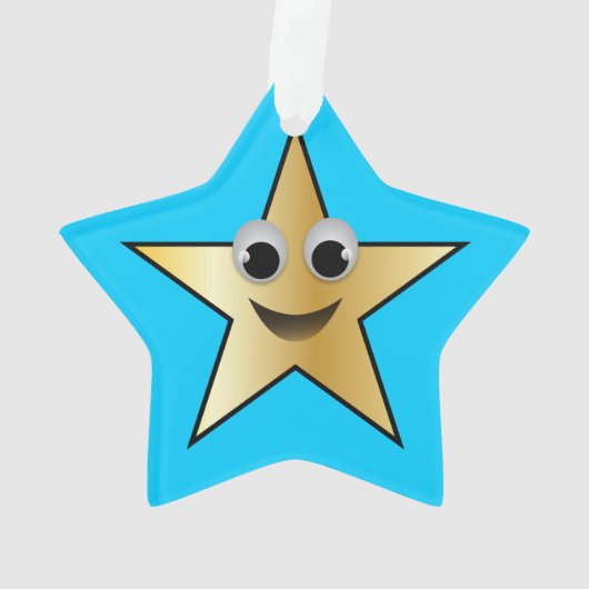 Superstar-teken Gold gekleurd Ornament (achterkant)