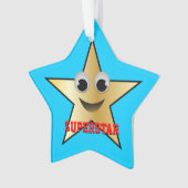 Superstar-teken Gold gekleurd Ornament (voorkant)