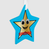 Superstar-teken Gold gekleurd Ornament (voorkant)