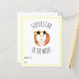 SUPERSTAR VAN DE WEEK - Beloningscertificaat