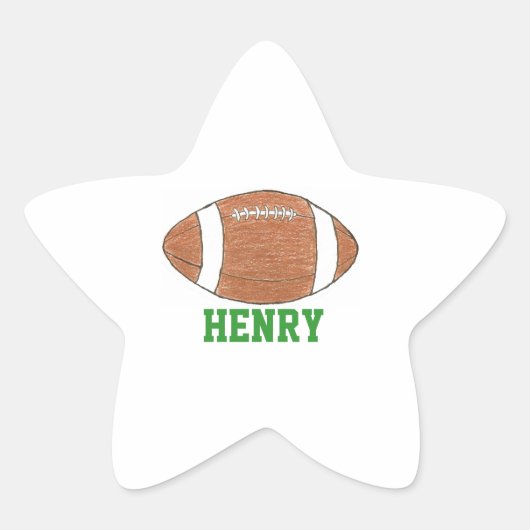 Superstar voetbalnaamsticker ster sticker (Voorkant)