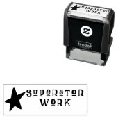 Superstar Werk Rubber Stamp Zelfinktende Stempel (In situ)