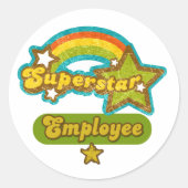 Superstar-werknemer Ronde Sticker (Voorkant)