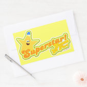Superstar zal zo ver gaan rechthoekige sticker (Envelop)