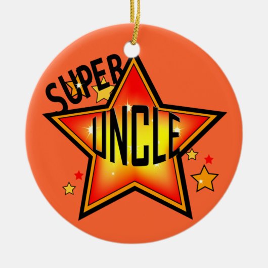 Superster-kerstversiering Keramisch Ornament (Voorkant)