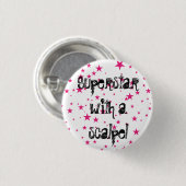 superster met een scalpel ronde button 3,2 cm (Voorkant /achterkant)