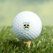 Superster met zonnebril en snor golfballen (Insitu Shirt)