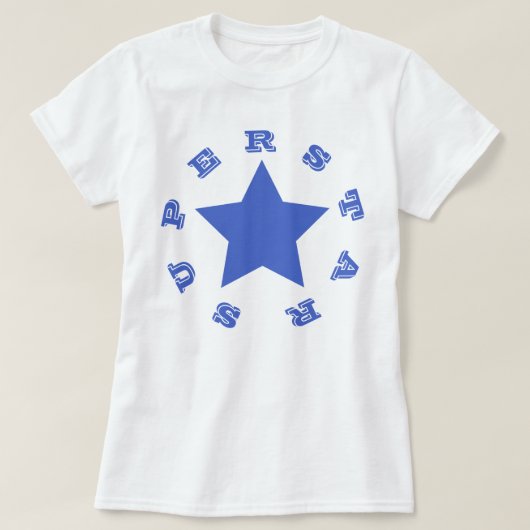 SUPERSTER | Navy Blue Star T-shirt voor dames (Design voorkant)