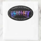 Superster Scarlett - Naam in Lichten (Foto) Ovale Sticker (Tas)