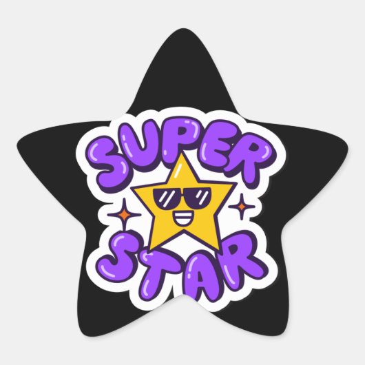 superster ster sticker (Voorkant)