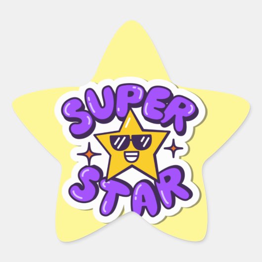 superster ster sticker (Voorkant)