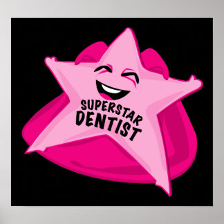 superster tandarts humoristisch poster !