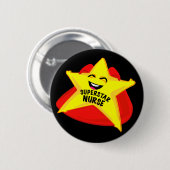 superster verpleegster grappige pin ronde button 5,7 cm (Voorkant /achterkant)