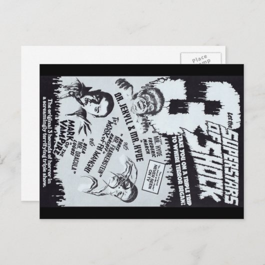 Supersterren van SHOCK-briefkaart Briefkaart (Voorkant / Achterkant)