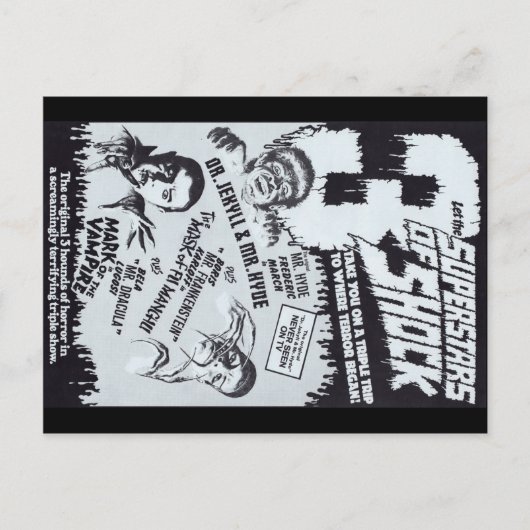 Supersterren van SHOCK-briefkaart Briefkaart (Voorkant)