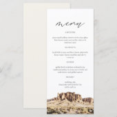 SUPERSTIESMOUNTAIN Waterverf Wedding Menu Card (Voorkant / Achterkant)
