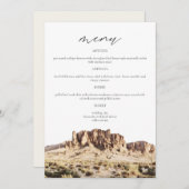 SUPERSTIESMOUNTAIN Waterverf Wedding Menu Card (Voorkant / Achterkant)