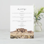 SUPERSTIESMOUNTAIN Waterverf Wedding Menu Card (Staand voorkant)