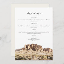 SUPERSTIESMOUNTAIN Waterverf Wedding Menu Card