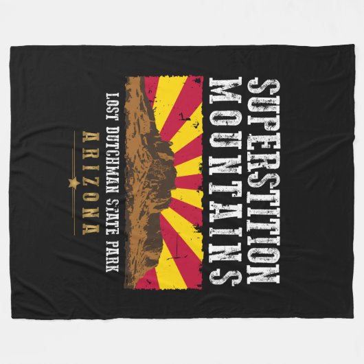 SUPERSTIESMOUNTAINEN ARIZONA FLEECE DEKEN (Voorkant (Horizontaal))
