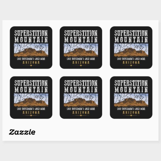SUPERSTIESMOUNTAINEN ARIZONA SQUARE STICKER (Vel)