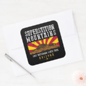 SUPERSTIESMOUNTAINEN ARIZONA VIERKANTE STICKER (Envelop)