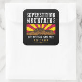 SUPERSTIESMOUNTAINEN ARIZONA VIERKANTE STICKER (Tas)