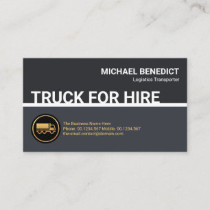 Superstijlvol, eenvoudig vrachtwagenpark voor hire visitekaartje