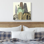 Superstijlvolle Cityscape NYC Canvas Afdruk (Insitu (Slaapkamer))