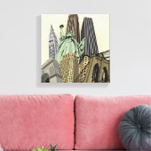 Superstijlvolle Cityscape NYC Canvas Afdruk (Insitu (Woonkamer))