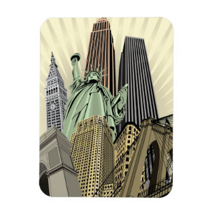 Superstijlvolle Cityscape NYC Magneet