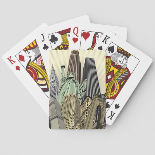 Superstijlvolle Cityscape NYC Pokerkaarten (Achterkant)