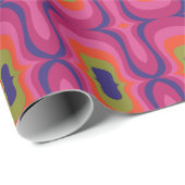 Superstijlvolle en moderne retro 60s 70s cadeautwr cadeaupapier (Rol Hoek)