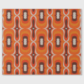 Superstijlvolle en moderne retro 60s 70s cadeautwr cadeaupapier (Vlak)