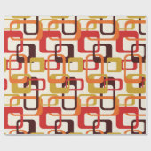 Superstijlvolle en moderne retro 60s 70s cadeautwr cadeaupapier (Vlak)