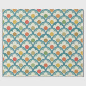 Superstijlvolle en moderne retro 60s 70s cadeautwr cadeaupapier (Vlak)