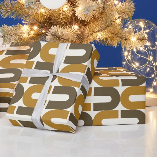 Superstijlvolle en moderne retro 60s 70s cadeautwr cadeaupapier (Feestdagen)