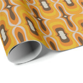 Superstijlvolle en moderne retro 60s 70s cadeautwr cadeaupapier (Rol Hoek)