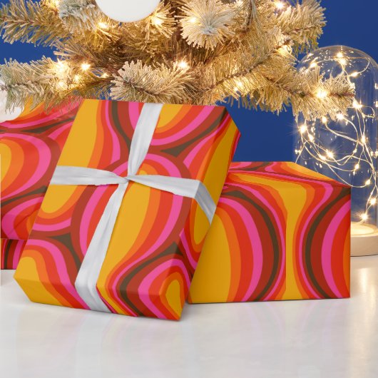 Superstijlvolle en moderne retro 60s 70s cadeautwr cadeaupapier (Feestdagen)