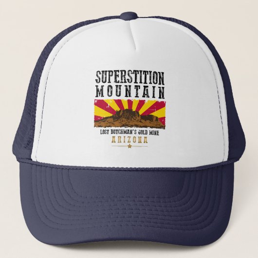 SUPERSTITIE BERG ARIZONA TRUCKER HOED PET (Voorkant)
