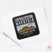 SUPERSTITIE BERGEN ARIZONA VIERKANTE STICKER (Envelop)