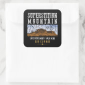 SUPERSTITIE BERGEN ARIZONA VIERKANTE STICKER (Tas)