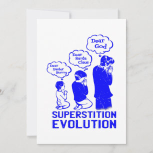 superstitie evolutie grappig kaart